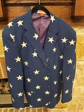 OppoSuits Navy Star Spangled Blazer